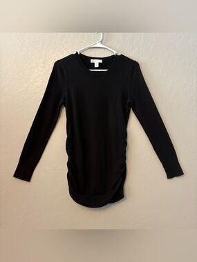 Motherhood Maternity black long sleeve crew neck knit sweater size small